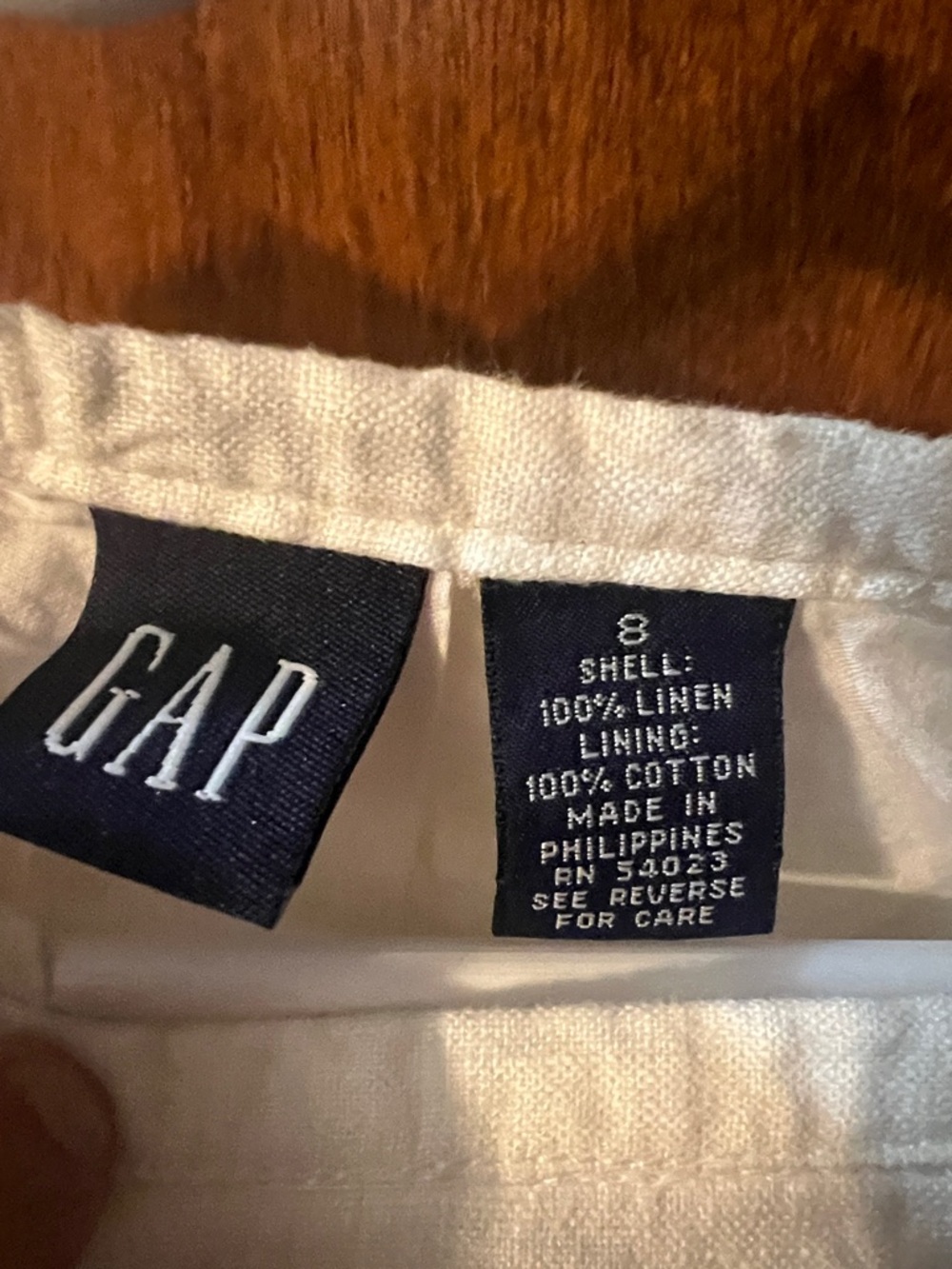 Vintage GAP Linen A-Line Skirt with Ruffled Hem - Picture 3 of 5